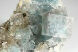 Sharp, Multi-Colored Cubic Fluorite Crystal Cluster - China #186034-2